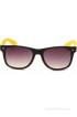 Camerii Wayfarer Black & Yellow Rectangular Sunglasses